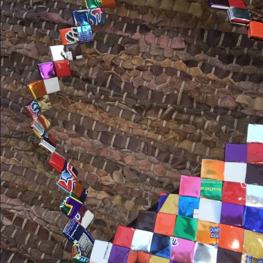 Y2k Girl’s Mexican Candy Wrappers Upcycled Women’s Handbag Handmade Recycled - Picture 9 of 12